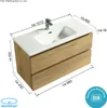 Alpenberger Waschbecken mit Unterschrank 100 cm Breit | Produktbild-Vorschau 7