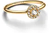 Halo-Ring für Damen mit Zirkonia, PANDORA Timeless, IP Gold Produktbild-Vorschau 4