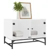 The Living Store Couchtisch mit Glastüren Weiß 68,5x50x50 Produktbild-Vorschau 4