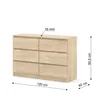 Commode MAJA S6 120 cm CREMONA CHÊNE Buffet haut Voir les images du produit 3
