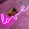 Insegna al neon a LED LOVE Cuore rosa 35x13 cm - Anteprima dell’immagine prodotto 2