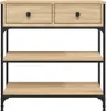 A console table with two drawers and two shelves, presented against a white background. Náhľad obrázku produktu