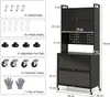 KOMFOTTEU kuchyňská skříňka se 6 úrovněmi, příborník se 4 Náhled obrázku produktu 6
