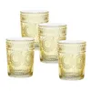 Trinkgläser Vintage mit Blumenmuster - Glas - 280ml - H: Produktbild-Vorschau 1