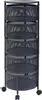 A black five-tier rolling storage cart with mesh baskets. Anteprima dell’immagine prodotto