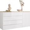 Kommode mit Schubladen AURORA WEISS HOCHGLANZ 4S1D Produktbild-Vorschau 4