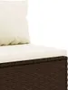 5-tlg. Garten-Lounge-Set mit Kissen Braun Poly Rattan Produktbild-Vorschau 5