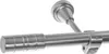 Edelstahl Look Gardinenstange 20mm Wandträger 1-läufig Produktbild-Vorschau 1