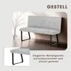 byLIVING Sitzbank Talea, 140 cm, hellgrau, Gestell Metall Produktbild-Vorschau 5