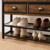 Relaxdays Garderobekast, schoenenrek, 2 lades, stang, 10 Productafbeelding-voorbeeld 9