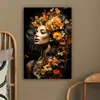 MuchoWow® - Leinwandbilder - Frau - Porträt - Blumen - Produktbild-Vorschau 5