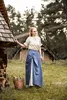 Mittelalter Rock Blau/Natur "Elise" L/XL Produktbild-Vorschau 1