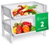 Novaliv 2 Stück Korbregal Weiß Steckregal Stapelbar & Produktbild-Vorschau 1