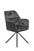 A single gray armchair with a swivel base is shown against a white background. Produktbild-Vorschau