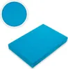 A turquoise fitted sheet is shown on a white background, with a close-up inset of the fabric texture. Produktbild-Vorschau