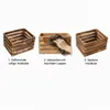 Three wooden crates are shown in sequence to demonstrate a cleaning process. Náhled obrázku produktu