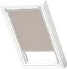 VELUX Verdunkelungsrollo uni hell-taupe manuell Rahmen weiß Produktbild-Vorschau 2