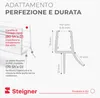 STEIGNER Guarnizione doccia UK03 60 cm (1 pz.) nero - Anteprima dell’immagine prodotto 5