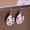 Mode Frauen Emaille Palette Pinsel Baumeln Haken Ohrringe Produktbild-Vorschau 4