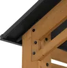 A close-up view of the wooden frame and black roof of a carport or pavilion. Náhled obrázku produktu
