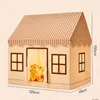 Casetta Gioco Bambini Marrone 130x125x95 cm con Tende e Anteprima dell’immagine prodotto 6