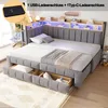 Merax Tagesbett Polsterbett 90x200cm mit Ausziehbett Produktbild-Vorschau 5