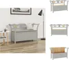 vidaXL Sitzbank Grau 107x45x75,5 cm Massivholz Tanne -  Produktbild-Vorschau 1