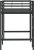vidaXL Łóżko piętrowe dla dzieci, czarne, 99,5 x 190 cm, Podgląd zdjęcia produktu 5