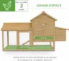 PawHut Petit poulailler cottage cage à poules sur pied dim. Voir les images du produit 6