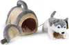 Husky di peluche con trasportino, 13 cm, ecologico Anteprima dell’immagine prodotto 4