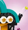A close-up view of a LEGO Friends set, showing a launching mechanism with a small green piece being propelled upwards. Podgląd zdjęcia produktu