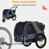 DOGGYHUT® Premium MEDIUM remorque à vélo 2en1 pour chien et Voir les images du produit 7