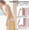 A woman wearing a dress and a pink crossbody phone case. Produktbild-Vorschau