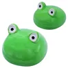 Porzellan Schwimmdeko Frosch Figur 8 + 6 cm - 2er Set - Produktbild-Vorschau 1