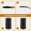 CASABEL Pattumiera, 50L, nero, acciaio inox, 100% acciaio Anteprima dell’immagine prodotto 5