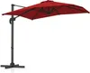 A red cantilever umbrella with a gray pole and base, shown against a white background. Náhled obrázku produktu