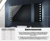 Batteriebetriebener LED Spiegel 110x50 cm - Badspiegel mit Produktbild-Vorschau 2
