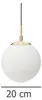 Hängeleuchte, Kugel, Weiß, Durchmesser 20 cm Produktbild-Vorschau 6