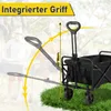 Faziango Bollerwagen Handwagen Transportwagen Faltbar  Produktbild-Vorschau 4