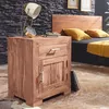 FineBuy Nachtkästchen Akazie Massivholz Stauraum – Produktbild-Vorschau 1