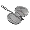 An open gray carrying case for a computer mouse, with a black zipper and a gray wrist strap. Náhled obrázku produktu