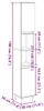 vidaXL Armoire de salle de bain gris béton 30x30x190 cm Voir les images du produit 8