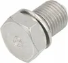A close-up studio shot of a metal bolt with a hexagonal head and threaded shaft, resting on a white background. Podgląd zdjęcia produktu