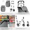 Chariot de courses Shopper, 3 en 1, pliable, avec sac Voir les images du produit 5