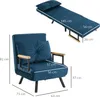 Poltrona letto HOMCOM, divano singolo con funzione letto, Anteprima dell’immagine prodotto 12