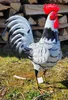 Hahn weiß Metallfigur groß 41cm Tierfigur Bauernhof Haus Produktbild-Vorschau 4