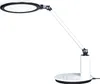 A white LED desk lamp with a circular light source and an adjustable arm, shown against a white background. Produktbild-Vorschau
