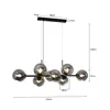 ZMH LED luce a sospensione 8 fiamma tavolo da pranzo luce a Anteprima dell’immagine prodotto 5