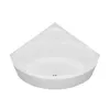 A white corner bathtub on a white background. Produktbild-Vorschau