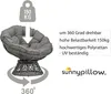 sunnypillow Papasansessel | Rattansessel mit Kissen rund Produktbild-Vorschau 3